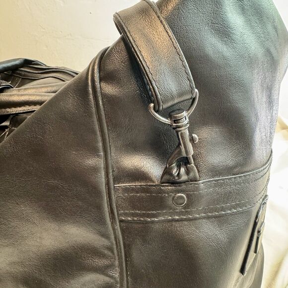 VTG 80s Giorgio Beverly Hills (18X12x9) Vegan Travel Duffle Bag Removable Strap - Picture 14 of 16